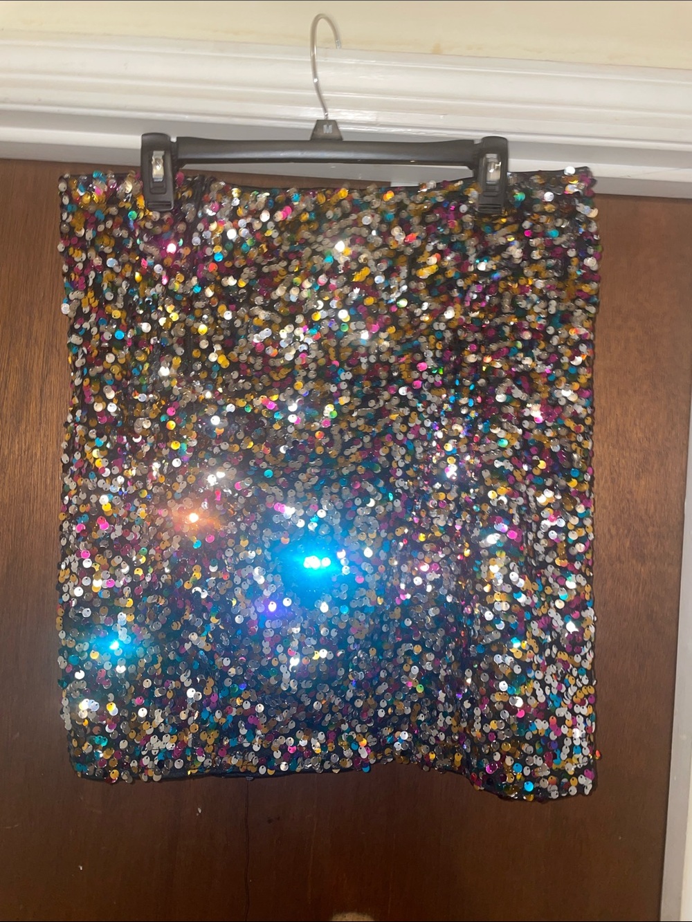 Sequin Mini Skirt - Multicolor Sparkle
